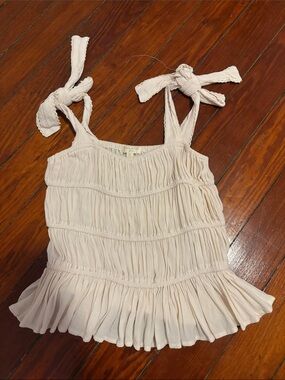 Chelsea & Violet Blush Tie-Shoulder Ruffle Camisole
